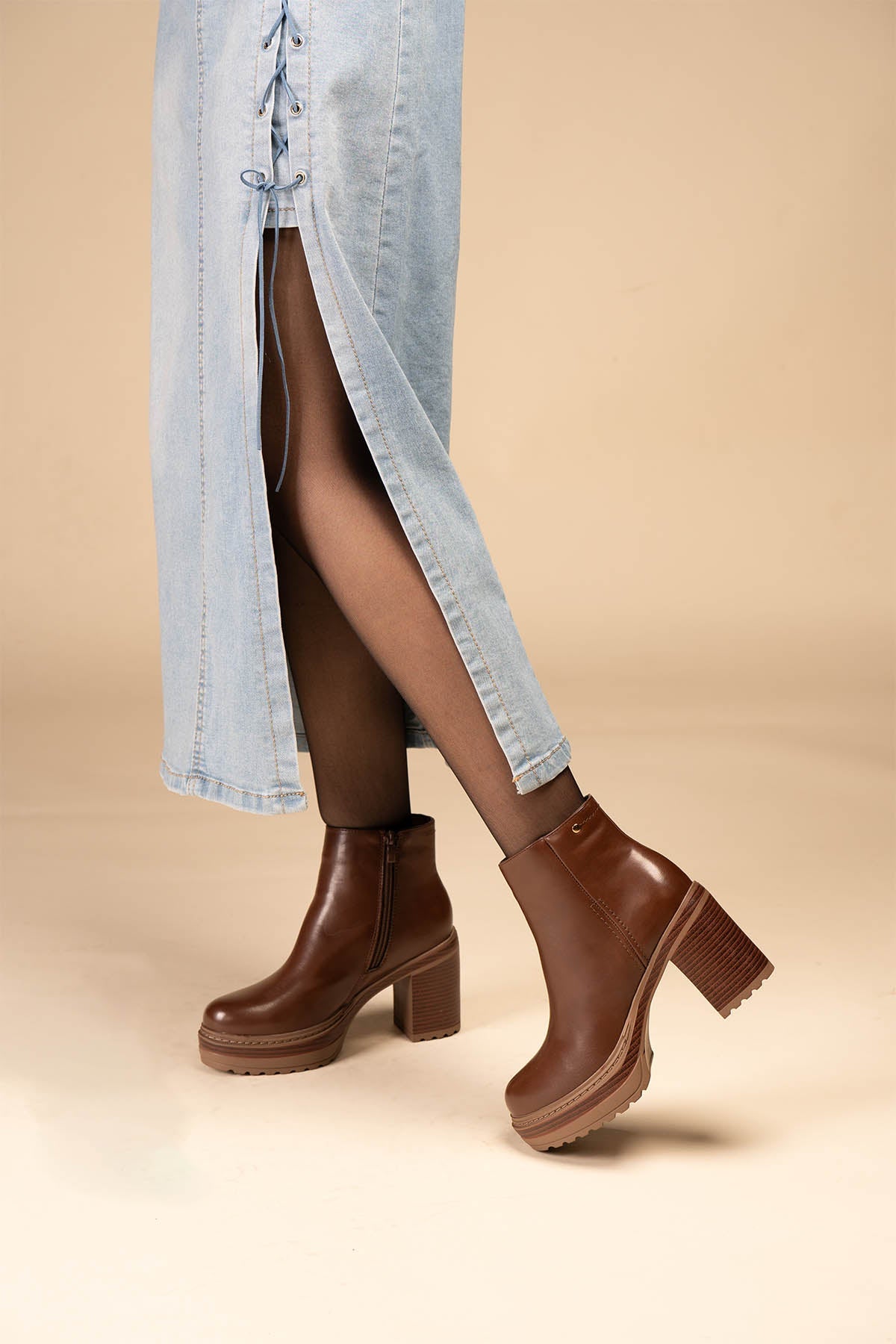 Botín Casual Mujer Camel Kani Chinitown Chinitown